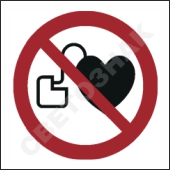 P007       /No access for people with active implanted cardiac devices
