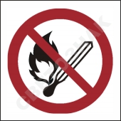 P003   ; ,     /No open flame; Fire, open ignition source and smoking prohibited
