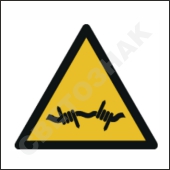 W033 ;  /Warning; Barbed wire